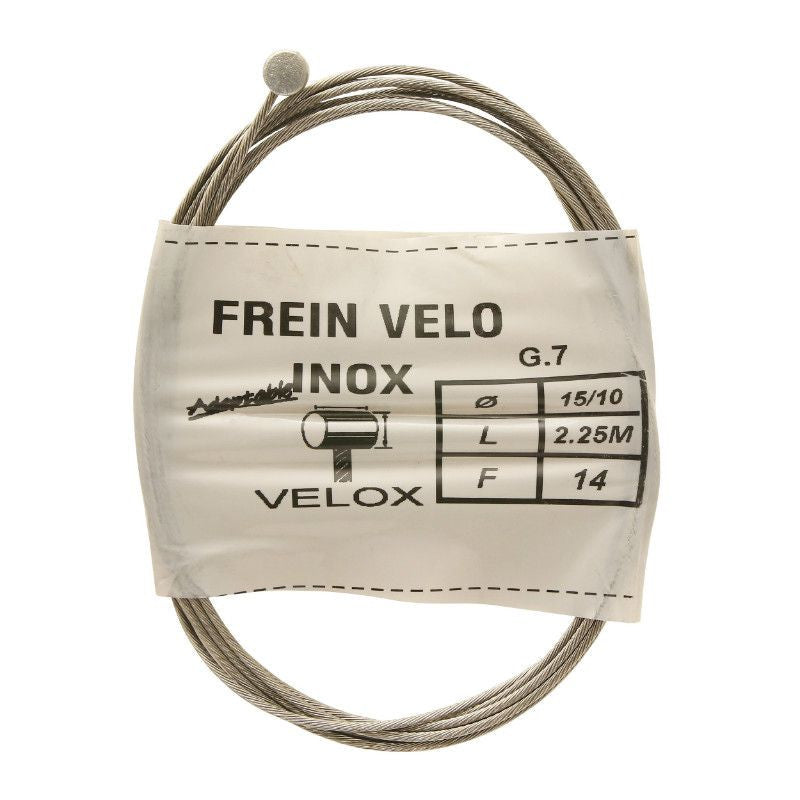 CABLE DE FREIN VTT VELOX INOX INOX POUR SHIMANO 15/10 2,25M (BOITE DE 25 CABLES)