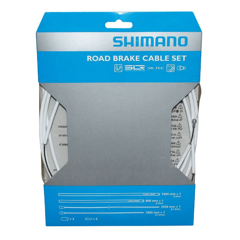 TRANSMISSION FREIN ROUTE SHIMANO BLANC/CABLE TEFLON (KIT TRANSMISSION 2CABLES/2 GAINES)